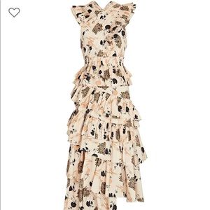 Ulla Johnson Aurore Ruffled Floral Poplin Dress